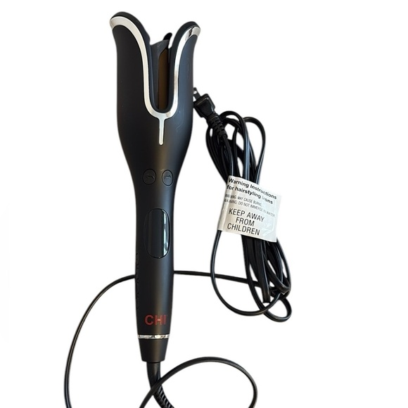 CHI Spin & Curl Ceramic Rotating Curler Black 1” - Picture 1 of 8